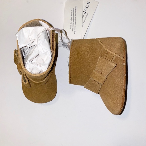 Janie & Jack Baby leather bow booties - Picture 2 of 6